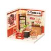 RoboTime 3D wooden jigsaw puzzle Miniature house Asian bistro Panda Hot Pot